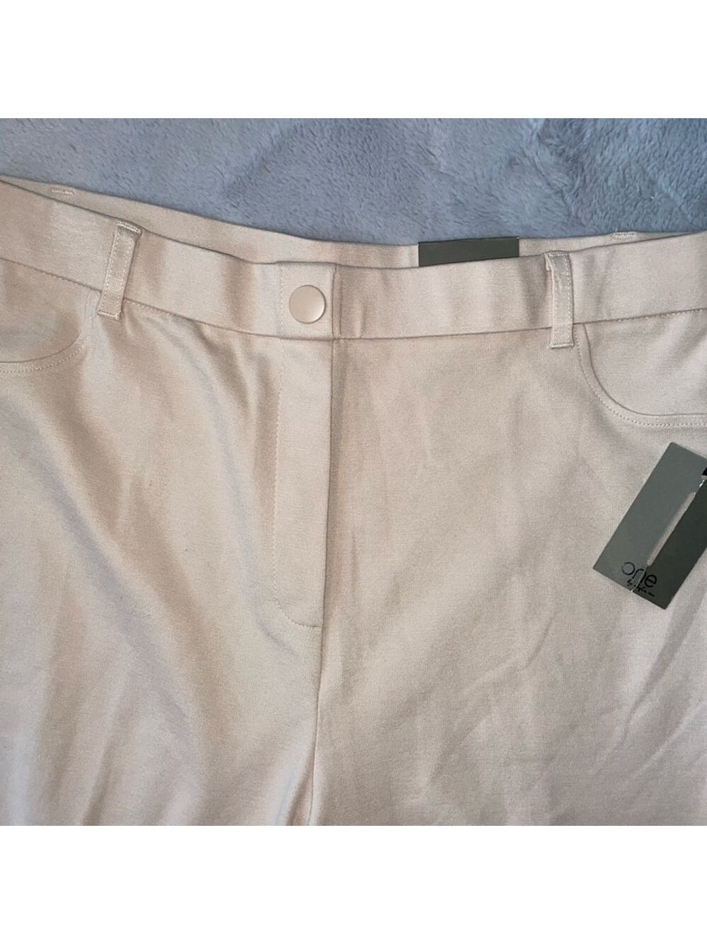 One by Chapter One Beige Slim Flare Pants Large | High-Waist NWT - Picture 3 of 8